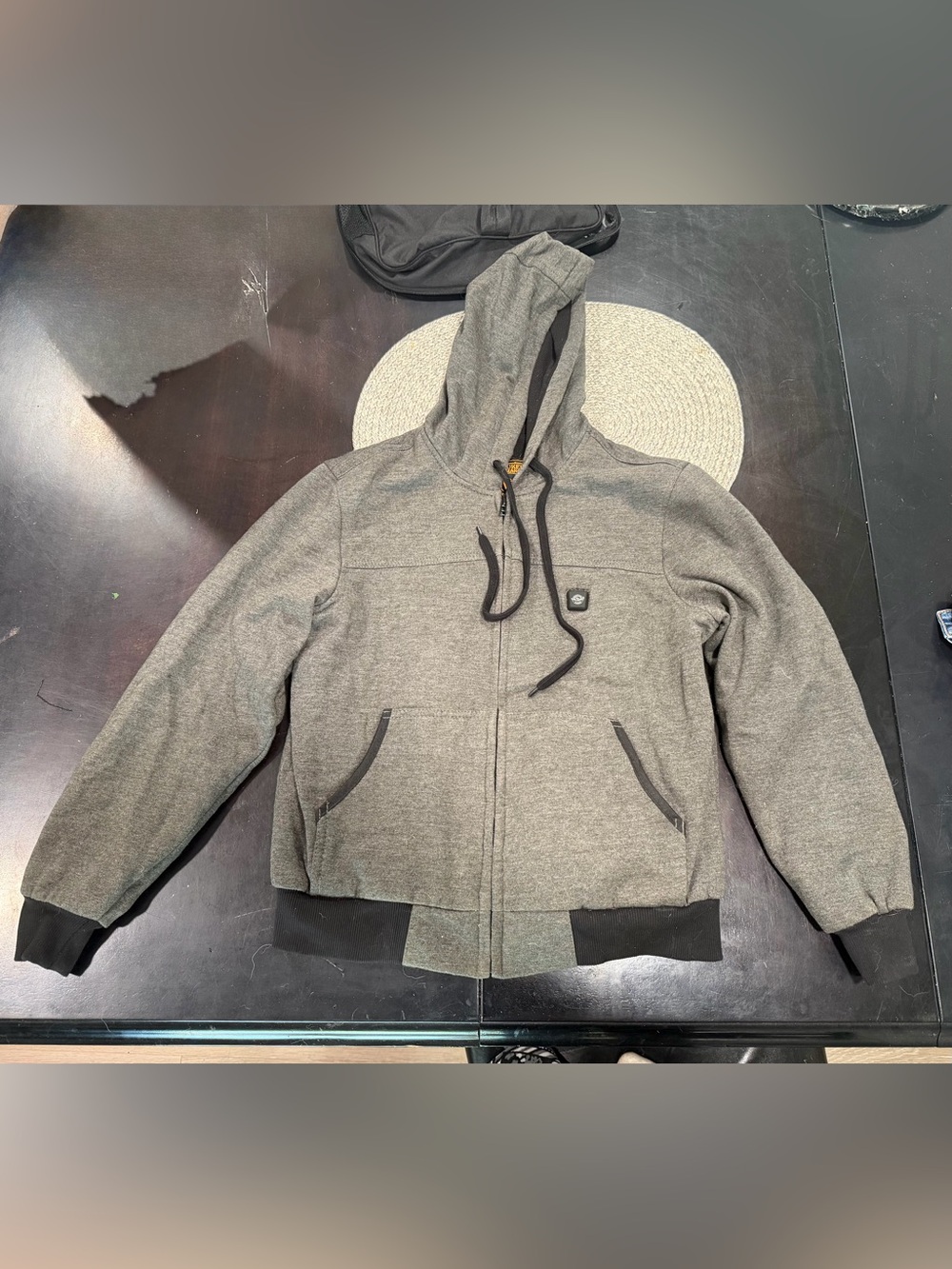 Women’s Heated Gray Hooded Zip Jacket